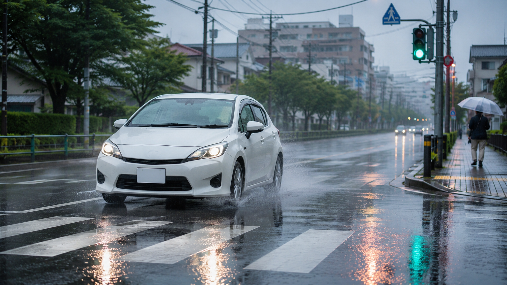 梅雨時期の運転にご注意ください